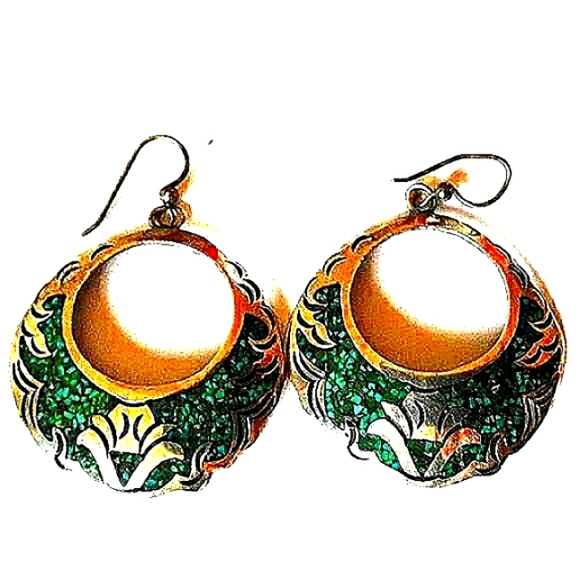 Jewelry - Handcrafted Vintage Abalone Earrings